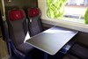 First class seats and table