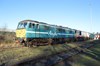 86235 stands in the winter sun at Leicester on January 15. It is to be overhauled before a decision is made on its future, although it is likely to be exported. RICHARD CLINNICK.