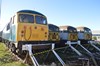 UK Rail Leasing 56007, 56016, 56060 and 56065 stand at Leicester on January 15. RICHARD CLINNICK.