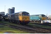 UKRL 37905 (left), 56081 and the Class 56 Group's 56006 stand at Leicester on January 15. RICHARD CLINNICK.