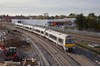 Chiltern Railways 168001 at Gavray Junction, Bicester, on October 25, with the 1417 Oxford Parkway-London Marylebone.