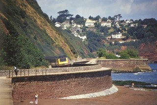 The railway's wall against the waves