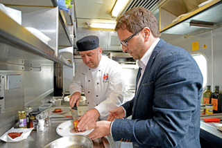 New fine dining menu launched on the Pullman rail service