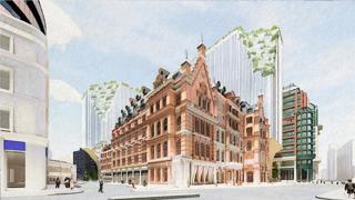 Plans: View to the Great Eastern Hotel and station from the junction of Bishopsgate & Liverpool Street. NETWORK RAIL.