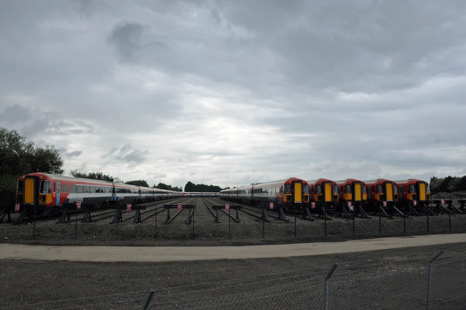 Stored Class 442s at Ely. JOHN RUDD.