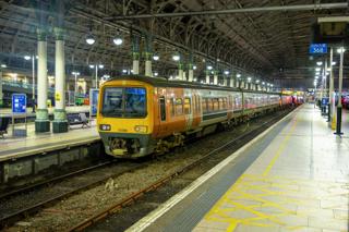 Two areas in England that already have devolution are Greater Manchester and the West Midlands. On December 30 2024, 323206 (formerly named Barnt Green) waits at Manchester Piccadilly with the 2006 service to Crewe. Despite its West Midlands livery, the ‘323’ is actually in the service of Northern, being one of 17 such cascaded away from the Midlands in 2023-24. TOM MCATEE.