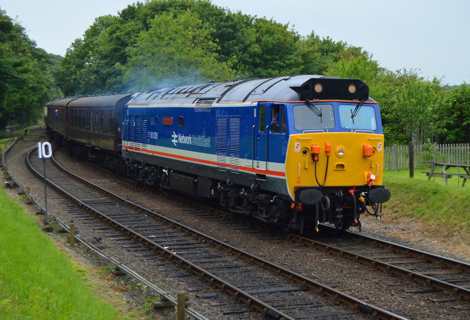 50026 Indomitable approaches Weybourne on June 10. DARREN FORD.