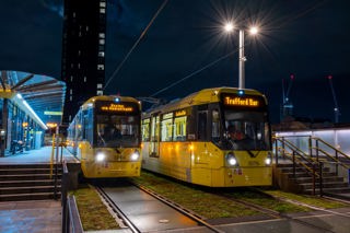 Trams at Deansgate