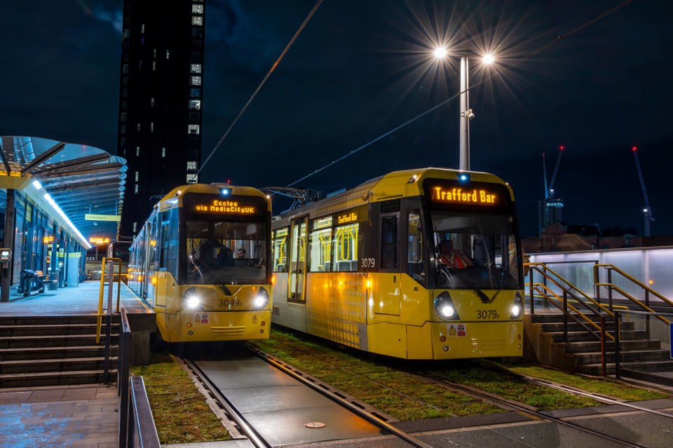 Trams at Deansgate