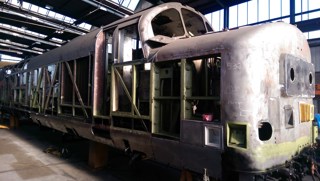 DRS 37424 at Railway Vehicle Engineering Limited's Derby facility. RVEL.