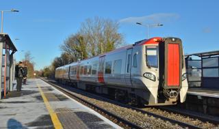 On November 30 2023, Transport for Wales 197050 stands at Neston with the 0950 Bidston to Wrexham. The ‘197s’ have been introduced to boost services on the Borderlands line. CHRIS HOWE.