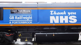 GB Railfreight thanks Captain Tom Moore for his NHS fundraising with locomotive naming