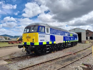 GBRf unveils British Transport Police-liveried Class 69