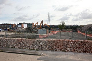 Greater Anglia 90014 passes Brantham. ANTONY GUPPY.. 