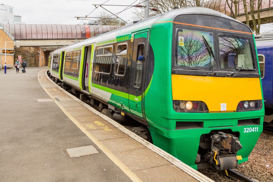 ScotRail 320411 at Exhibition Centre on March 22. JONATHAN MCGURK.