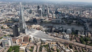An aerial view of London Bridge. NETWORK RAIL. 
