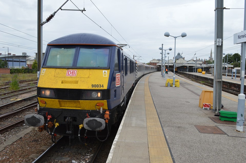 90034 stands at Norwich on August 5 2015. RICHARD CLINNICK.