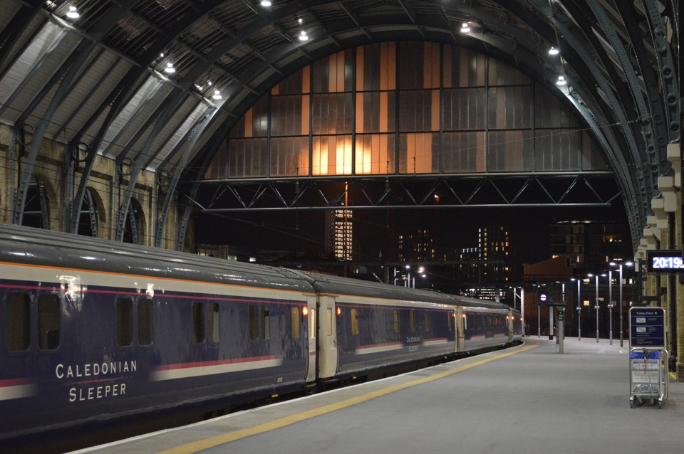 The 2106 London King's Cross-Aberdeen/Fort William/Inverness sleeper stands at the London terminus on January 18, having been diverted from London Euston. RICHARD CLINNICK.