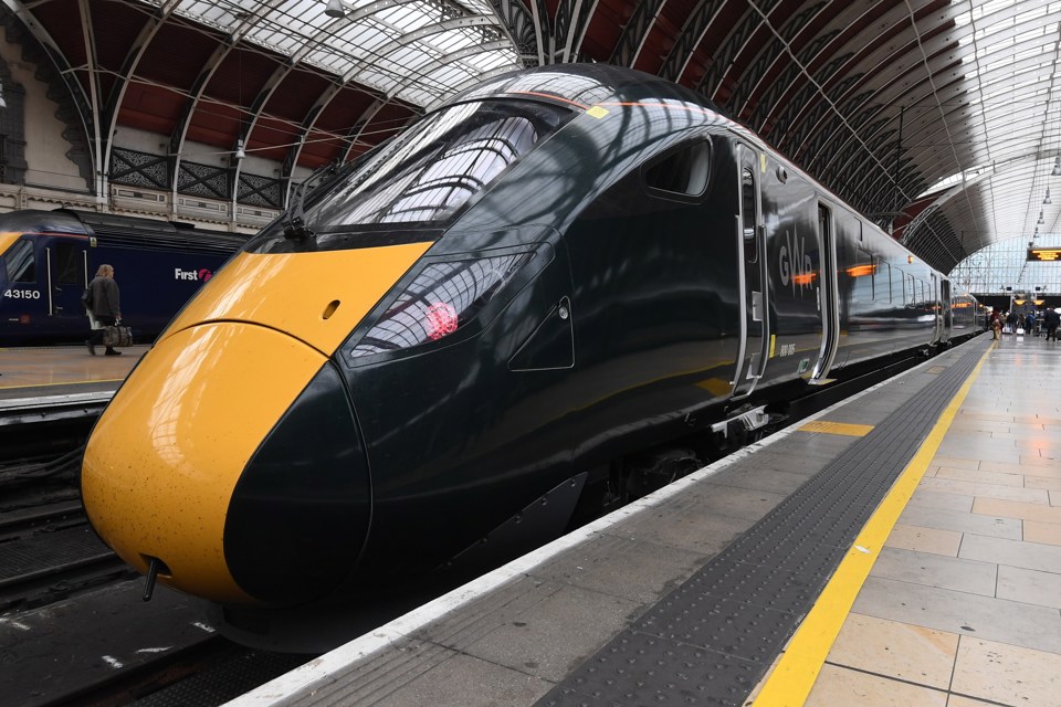 GWR 800005 at London Paddington. PAUL BIGLAND/RAIL.