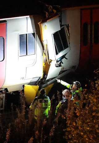 Mid-Wales train crash: Poor rail adhesion found on track approaching site of head-on collision