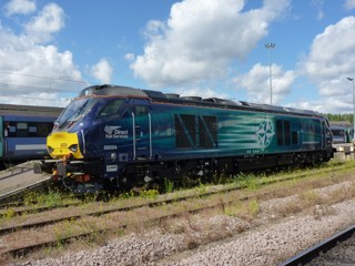 DRS 68004 at Norwich on August 9 2014. RICHARD CLINNICK.