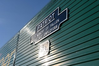 66418's nameplate. FREIGHTLINER.