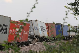 Freight train derails at Ely