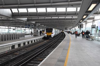 Class 700s at London Blackfriars. PAUL BIGLAND/RAIL.