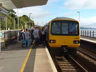First Great Western 143620 at Dawlish on September 26 2014. RICHARD CLINNICK.