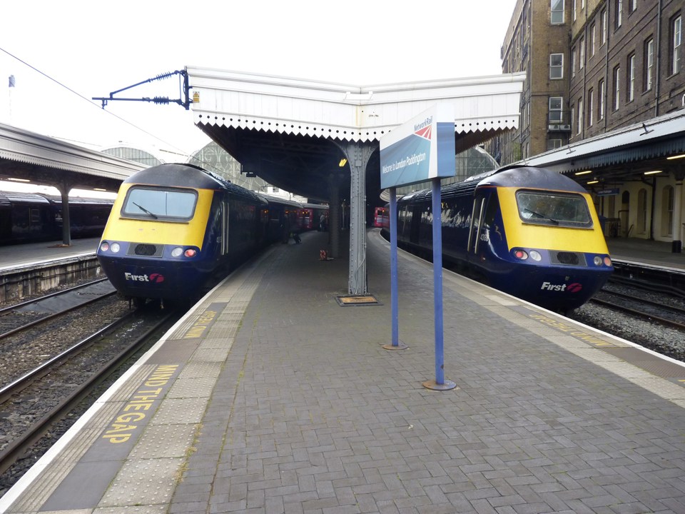 First Great Wester 43092 and 43188 at London Paddington on September 26 2014. RICHARD CLINNICK.