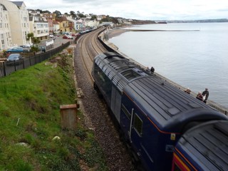 FGW 43132 heads for Dawlish on April 4 2014. RICHARD CLINNICK.