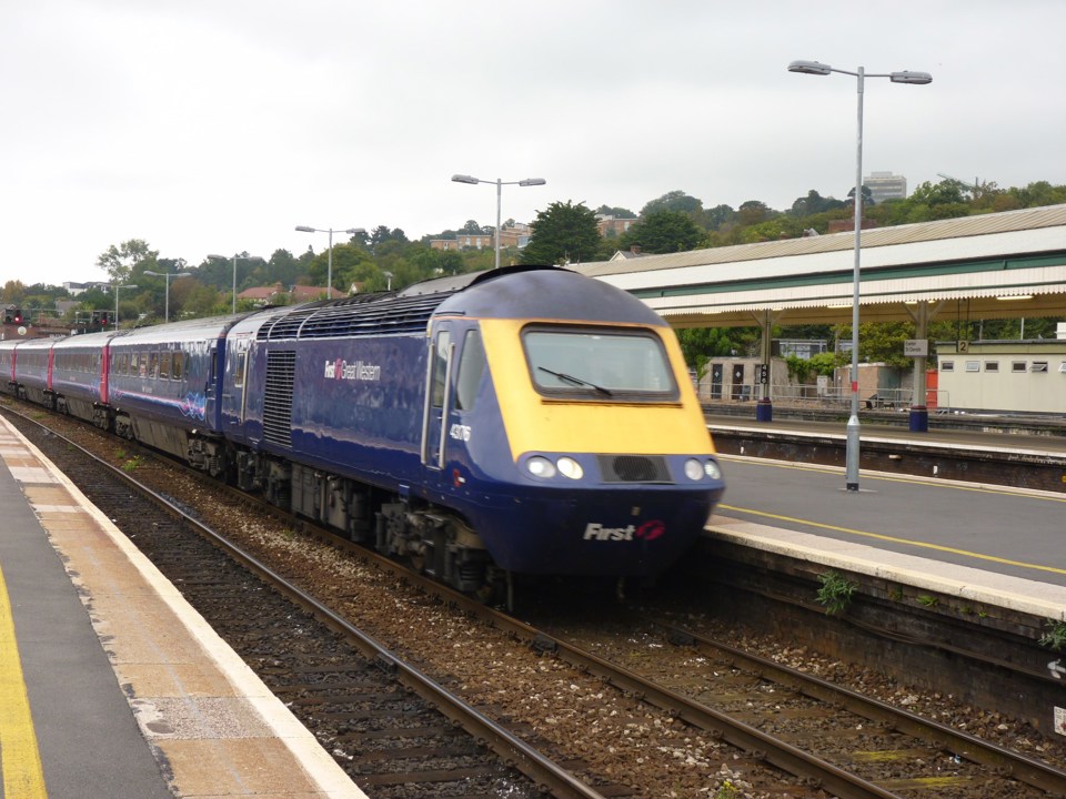 FGW 43176 enters Exeter St Davids on October 3 2014. RICHARD CLINNICK.