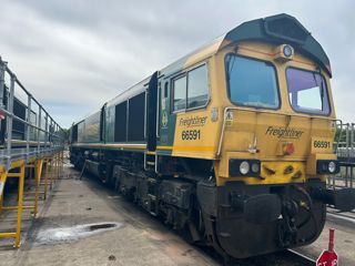 Class 66/5 66591 will be equipped with ETCS at Leeds Midland Road Vehicle Maintenance Facility.
