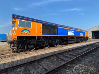 GB Railfreight unveils 'Thank You NHS' livery on Class 66