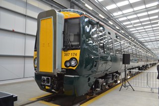 The final Electrostar, GWR 387174, at Derby Litchurch Lane. RICHARD CLINNICK.