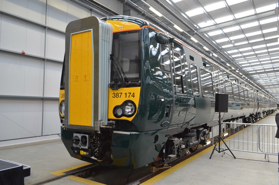 The final Electrostar, GWR 387174, at Derby Litchurch Lane. RICHARD CLINNICK.