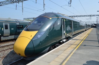 GWR 800034 at Swindon on May 21. RICHARD CLINNICK.