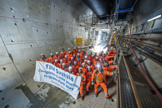 HS2 tunnel boring machine completes five-mile journey under London