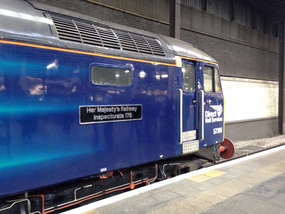 Direct Rail Services 57306's new nameplate. STEFANIE BROWNE.