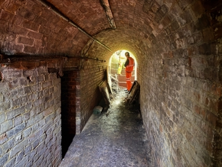 Inside the secret tunnel found under Salisbury station. PAUL CLIFTON.