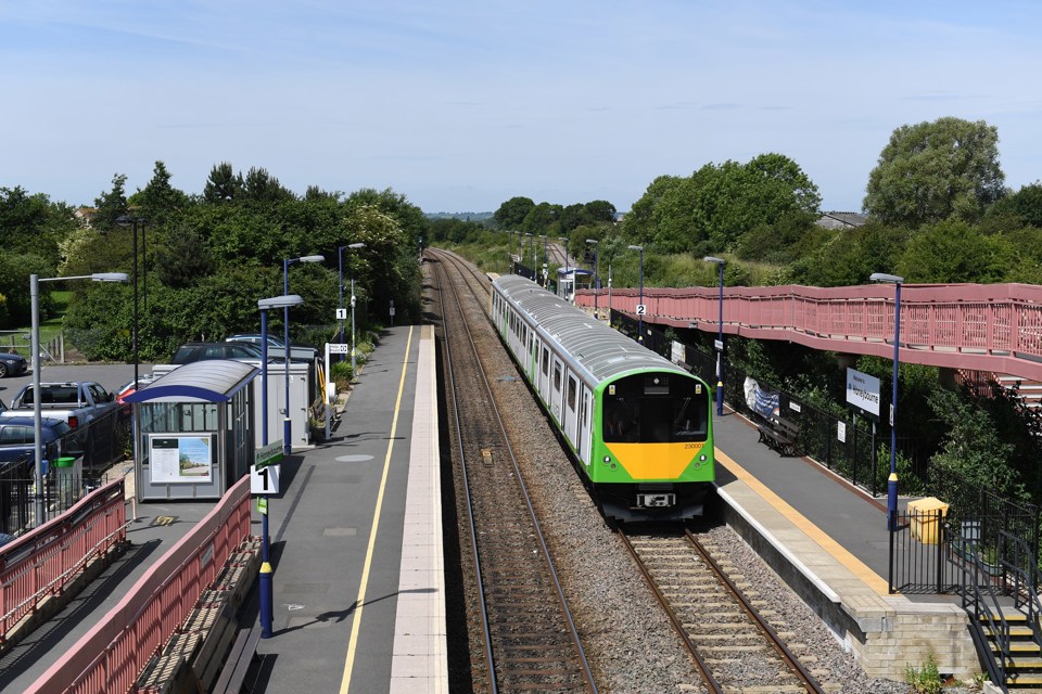 Vivarail 230001 passes Honeybourne on June 14, with a test run to Moreton-in-Marsh. JACK BOSKETT.