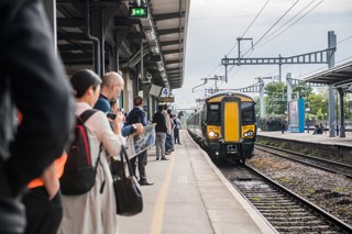 A GWR Class 387/1 arrives at Maidenhead on May 22. JACK BOSKETT.