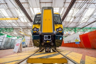 GWR 387136 inside Derby Litchurch Lane on August 12.