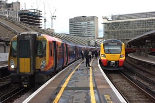 On September 5, South West Trains 458531 and 707004 stand at London Waterloo. JULIAN GAJEWSKI.