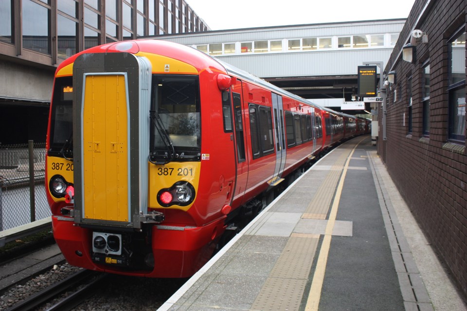 Gatwick Express 387201 on test at Gatwick Airport. JULIAN GAJEWSKI.