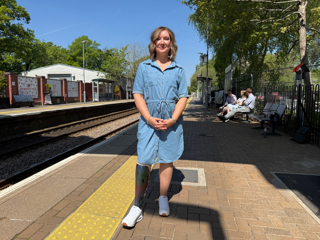"The train was right in front of my face": woman recalls life-changing level crossing mistake