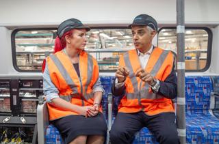 Early signs suggest a better working relationship between new Transport Secretary Louise Haigh and Mayor of London Sadiq Khan. The two discuss plans at the official opening of Siemens’ £200 million train manufacturing facility at Goole in October. ALAMY.