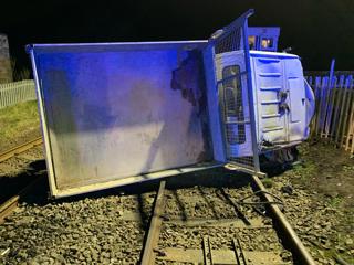 Two level crossings badly damaged in separate road vehicle crashes