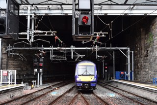 A Class 170 enters Glasgow Queen Street. PAUL BIGLAND/RAIL.