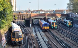 Trains pass at Clapham Junction on October 22 2014. MARK PIKE.
